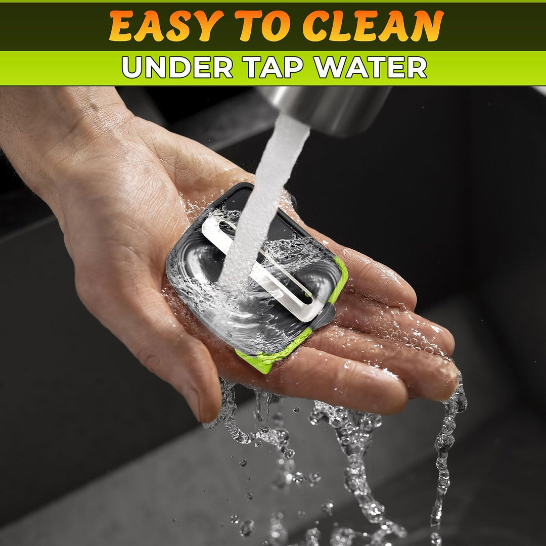 Palm Peeler for Vegetables with Double-Sided Stainless Steel Blades
