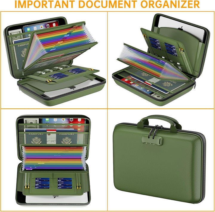 Waterproof Fireproof Accordion Document Storage Bag