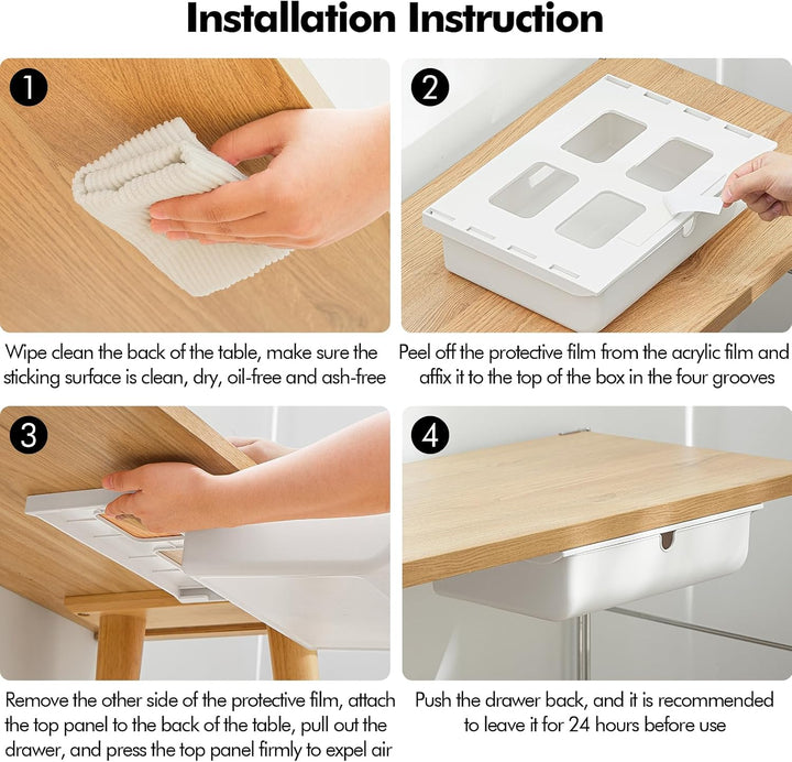 Under Desk Drawer Self-Stick Storage Organizer