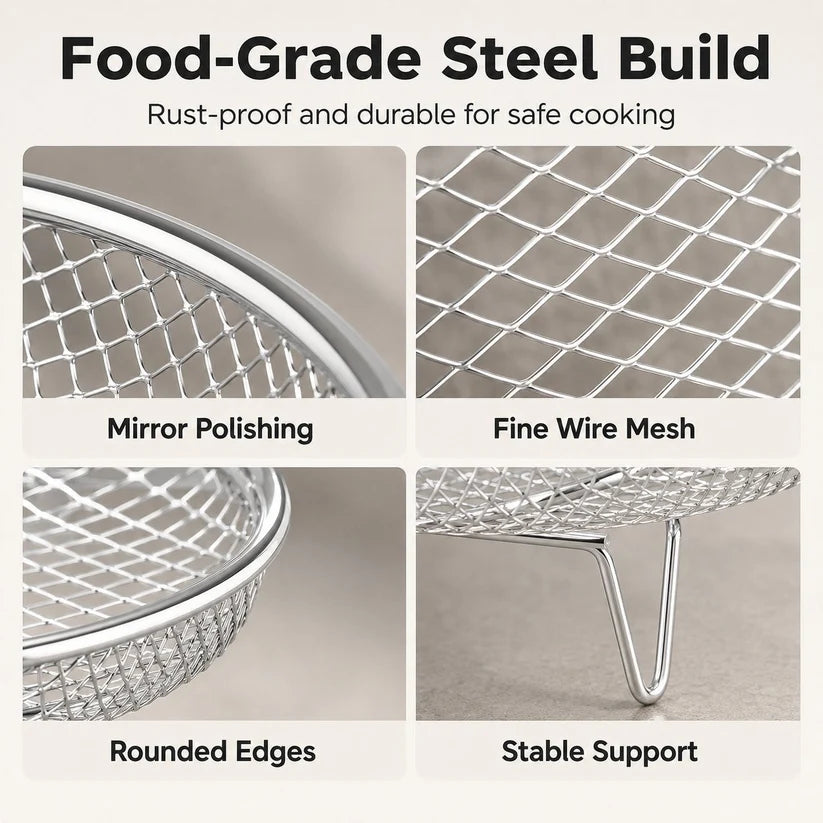 3-Tier Round Air Fryer Rack Set
