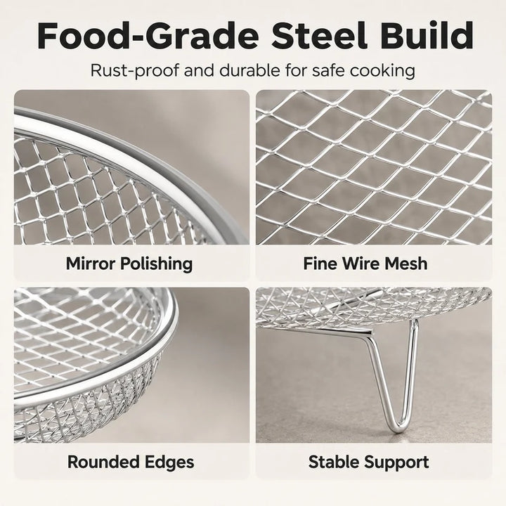 3-Tier Round Air Fryer Rack Set