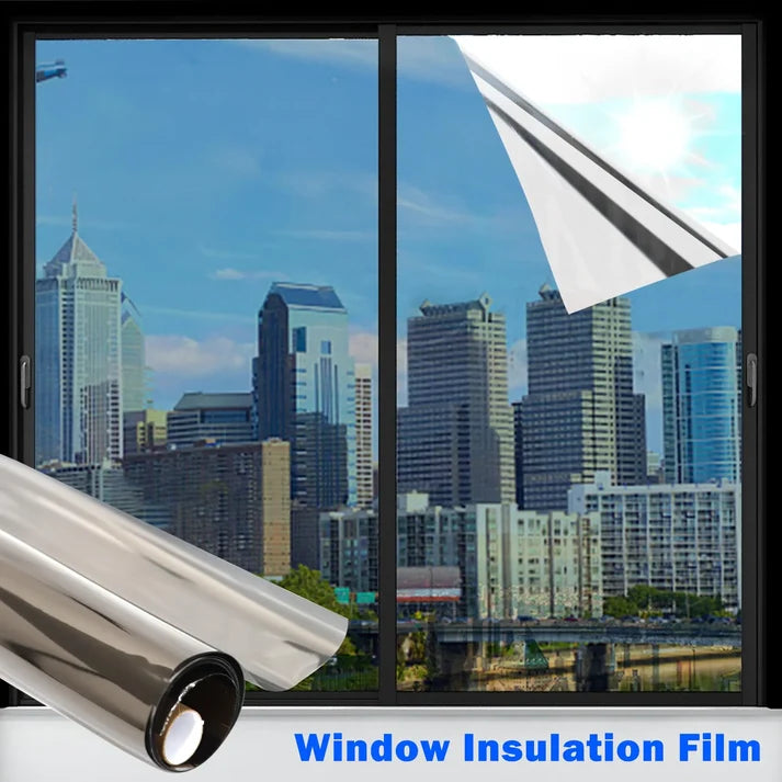 Removable Static Cling Privacy Window Film, UV Blocking Mirror Tint