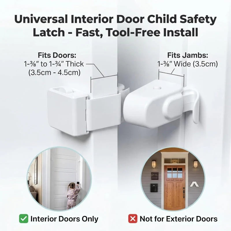 Child Safety Lock for Interior Doors