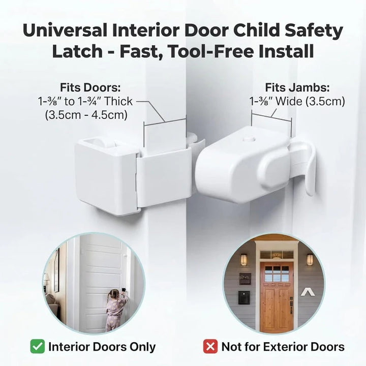 Child Safety Lock for Interior Doors