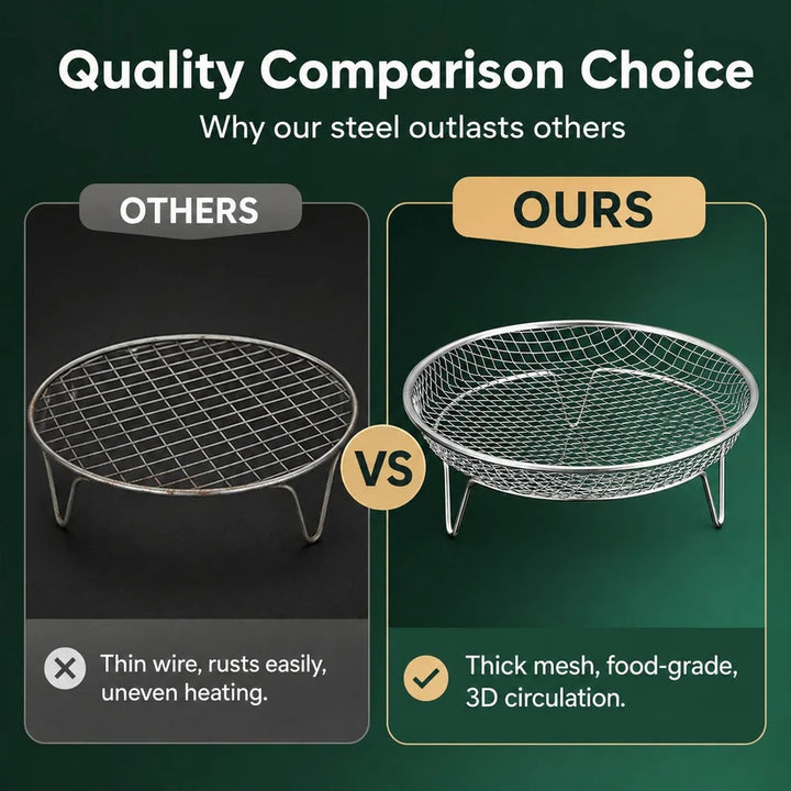 3-Tier Round Air Fryer Rack Set