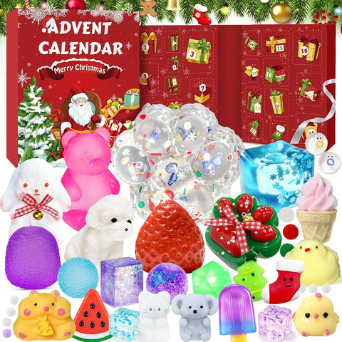 2026 Squishy Advent Calendar, 24-Day Christmas Toy Box