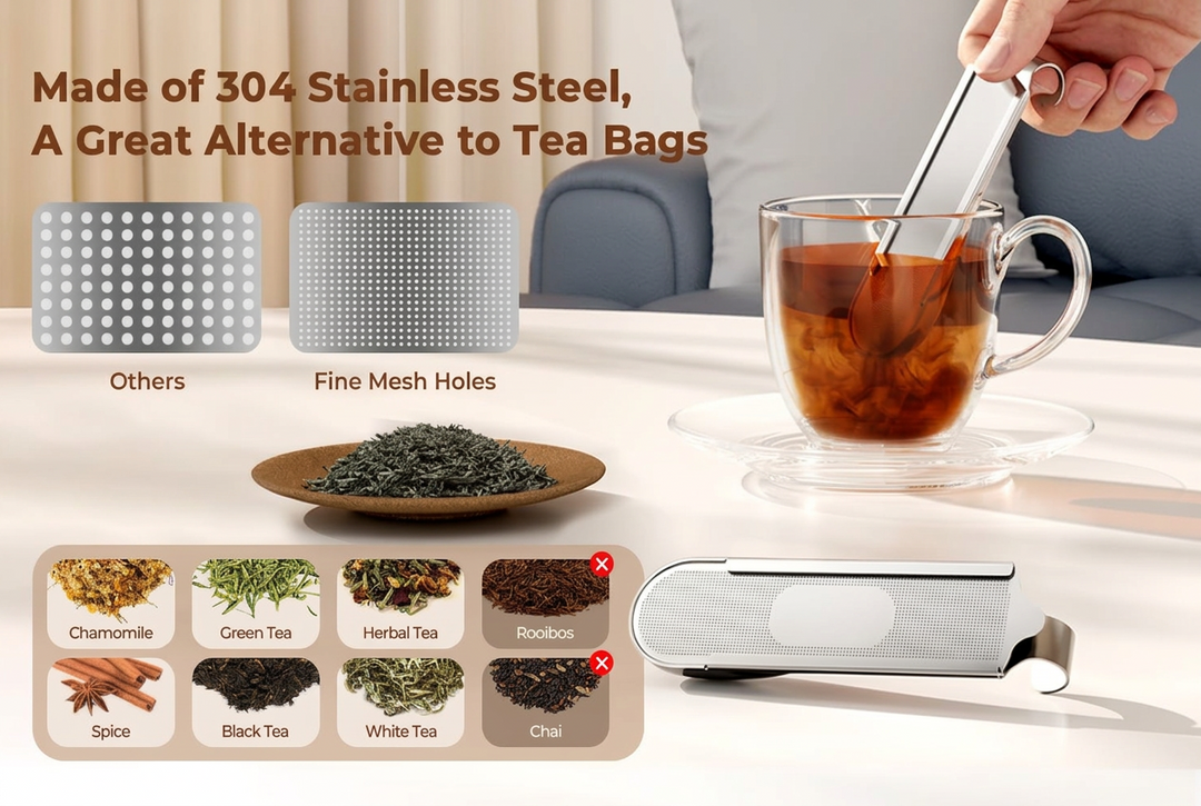 2-in-1 Tea Scoop Infuser for Loose Leaf Tea Strainer Fine Mesh