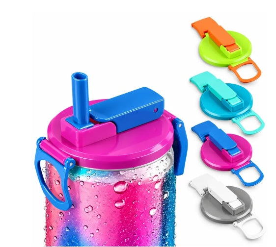 4 Pack Can Lids with Straws
