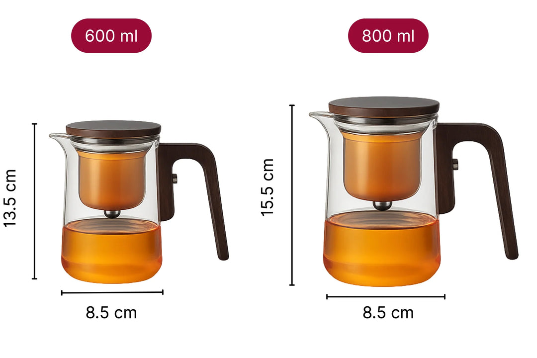 Teapot  Glass with Tea Water Separation Cup