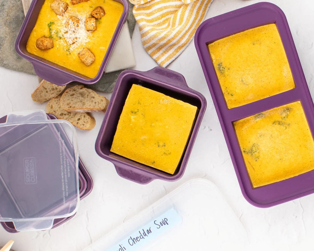 Silicone Ice Cube Tray with Lid, Food Storage Box