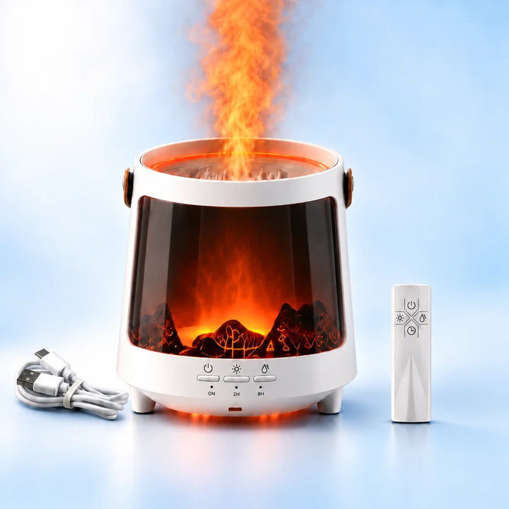 Colorful Flame Aurora Jellyfish Essential Oil Diffuser