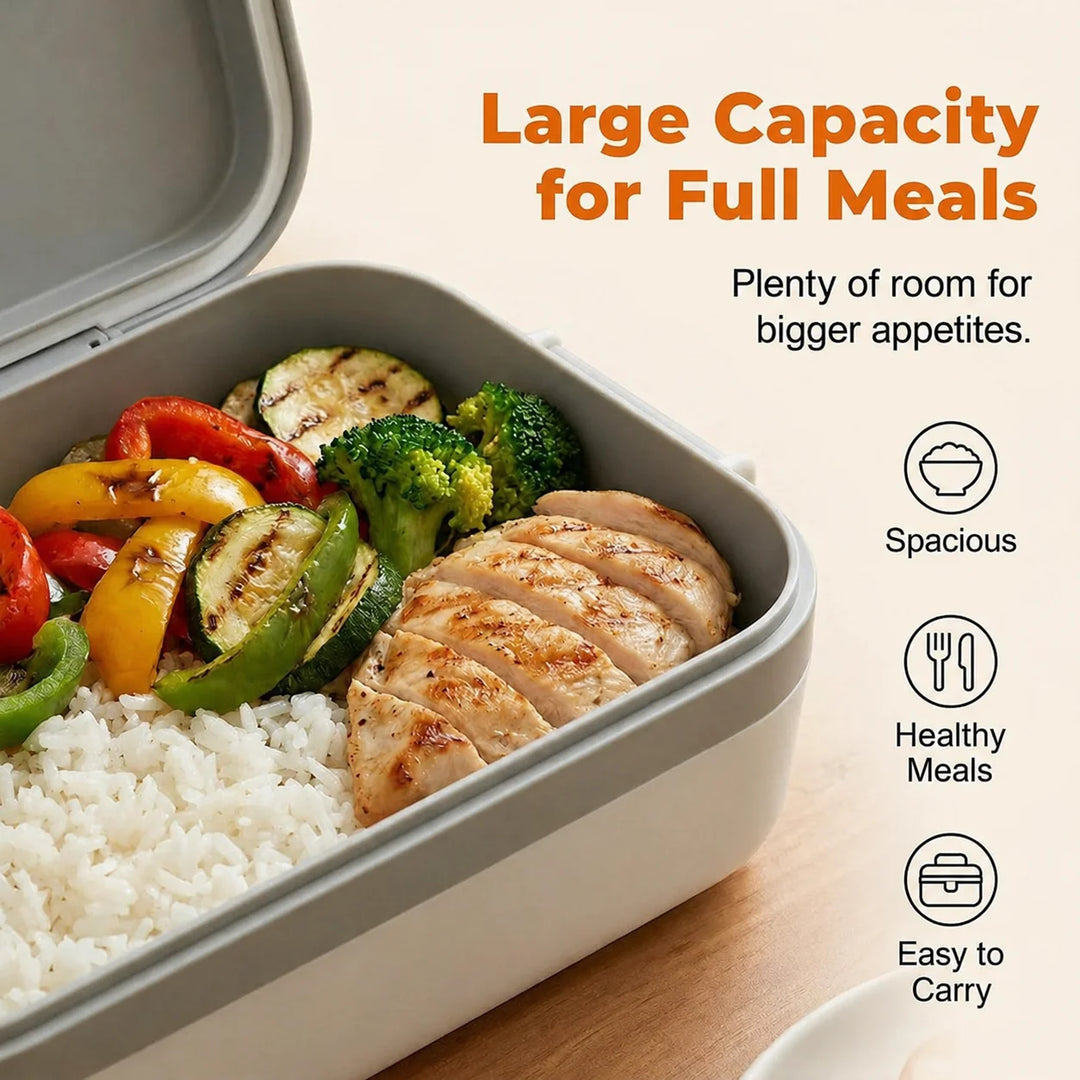 RECHARGEABLE Portable electric lunch box with self-heating