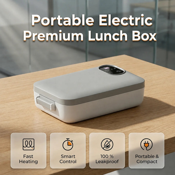 RECHARGEABLE Portable electric lunch box with self-heating