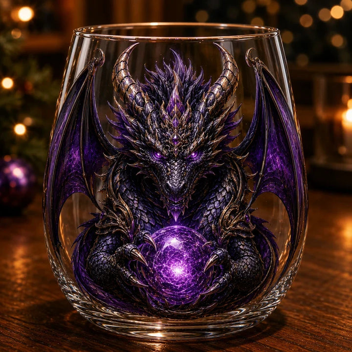 3D Mythic Dragon Glass Cup