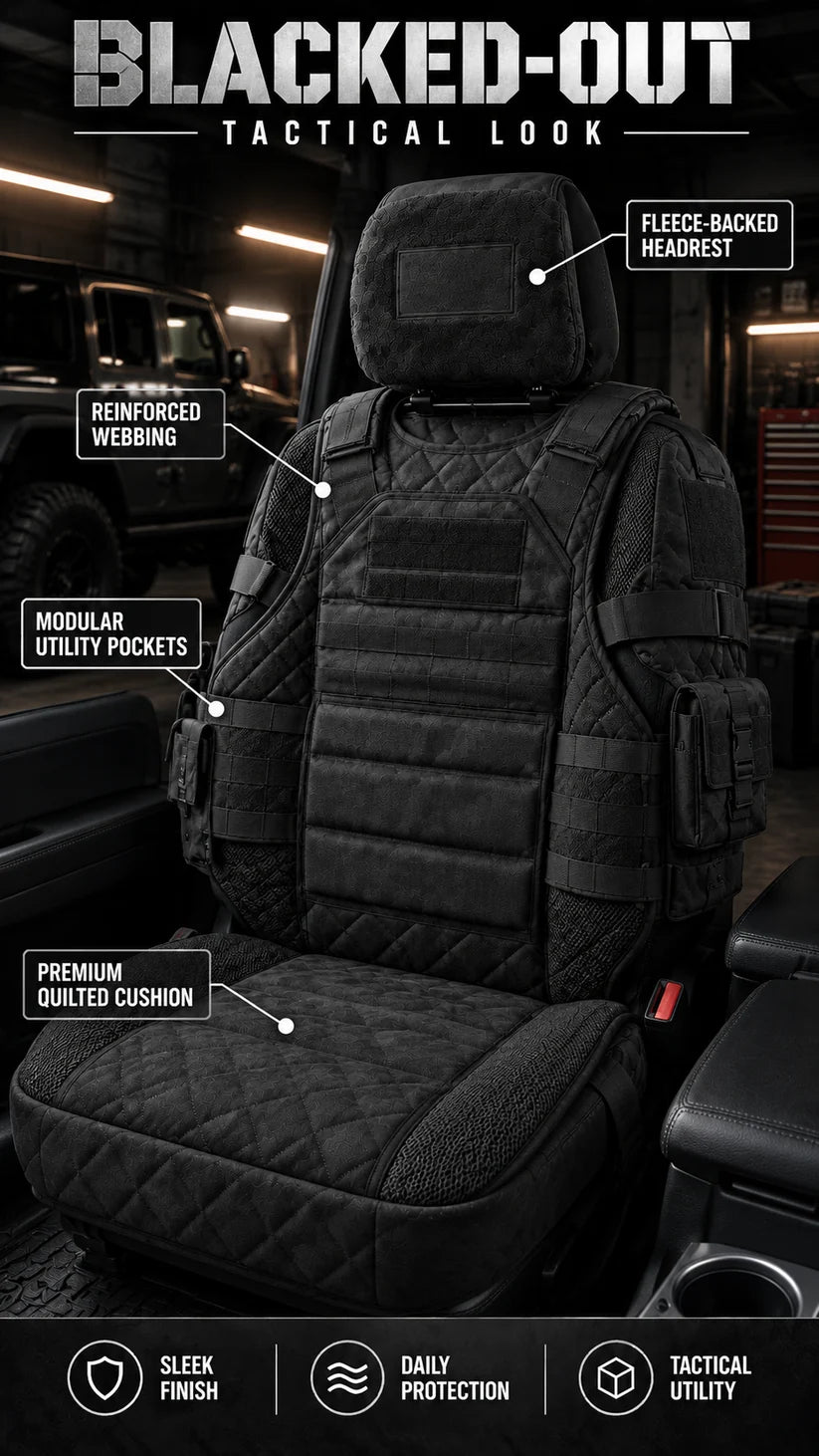 Rugged Truck Seat Cover – Tactical Storage, Seat Protection & All‑Day Comfort