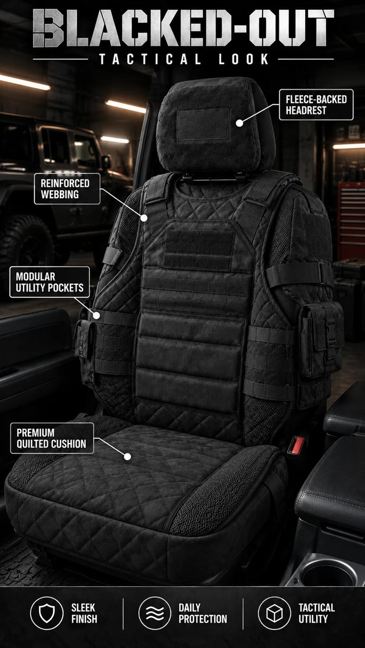 Rugged Truck Seat Cover – Tactical Storage, Seat Protection & All‑Day Comfort