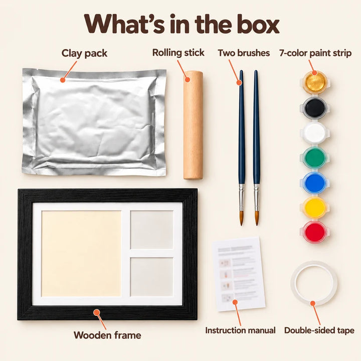 Bird Footprint Clay Keepsake Frame Kit