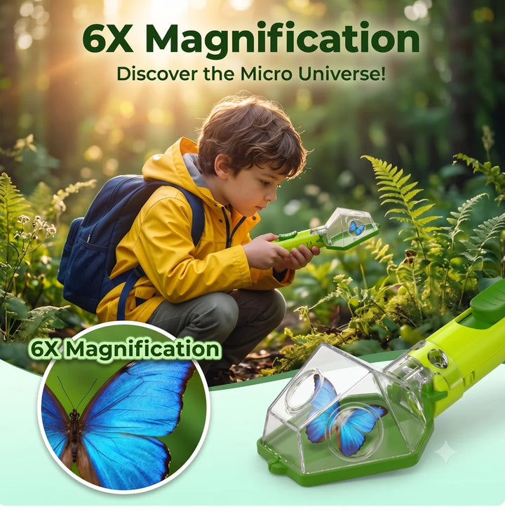 Bug Catcher for Kids with 6X Magnifier