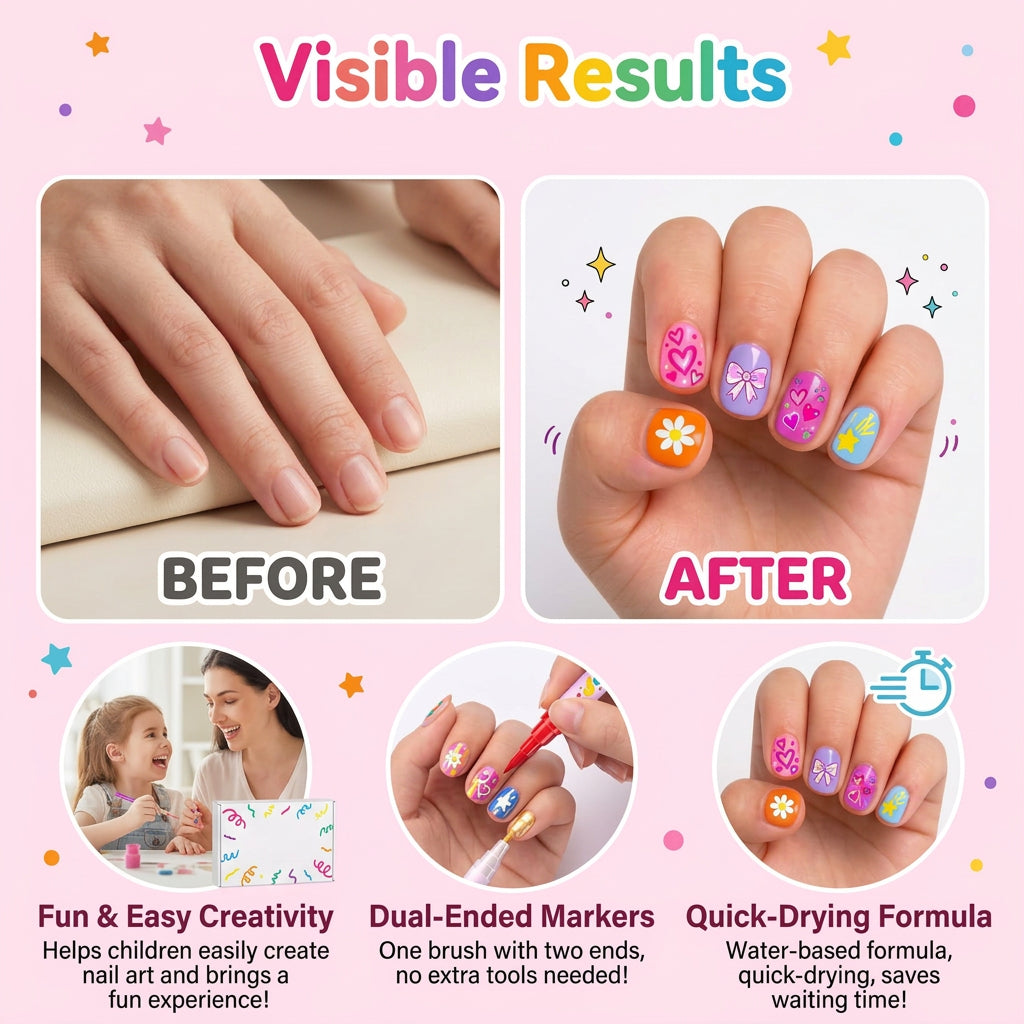 Colorful Nail Art Pen Set for DIY Nail Designs and Painting