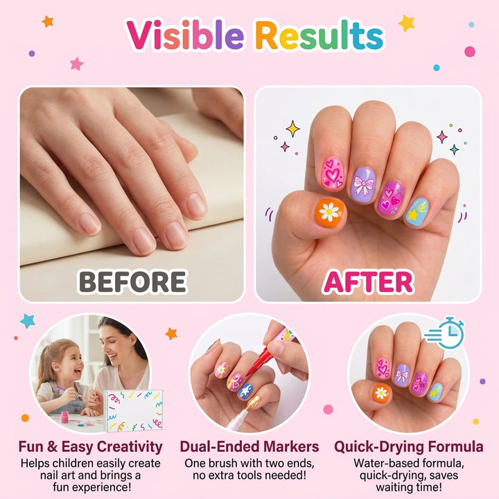 Colorful Nail Art Pen Set for DIY Nail Designs and Painting