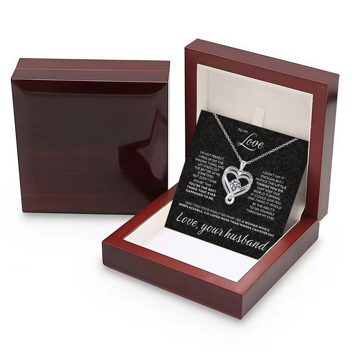 "To My Wife" Forever & Always Heart Necklace