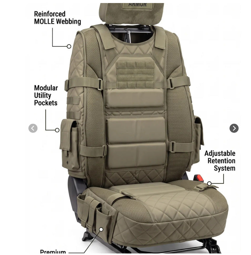 Rugged Truck Seat Cover – Tactical Storage, Seat Protection & All‑Day Comfort