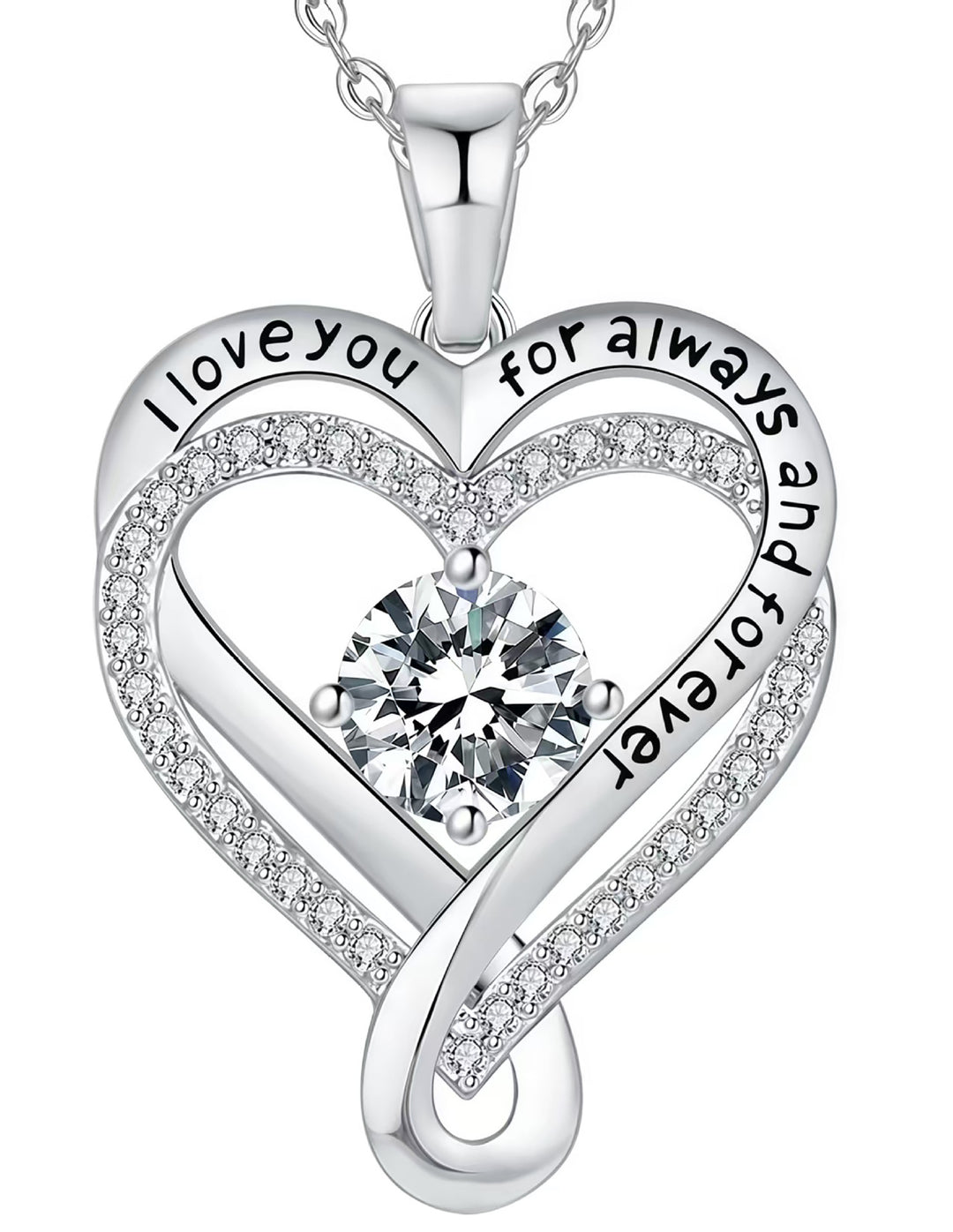 "To My Wife" Forever & Always Heart Necklace