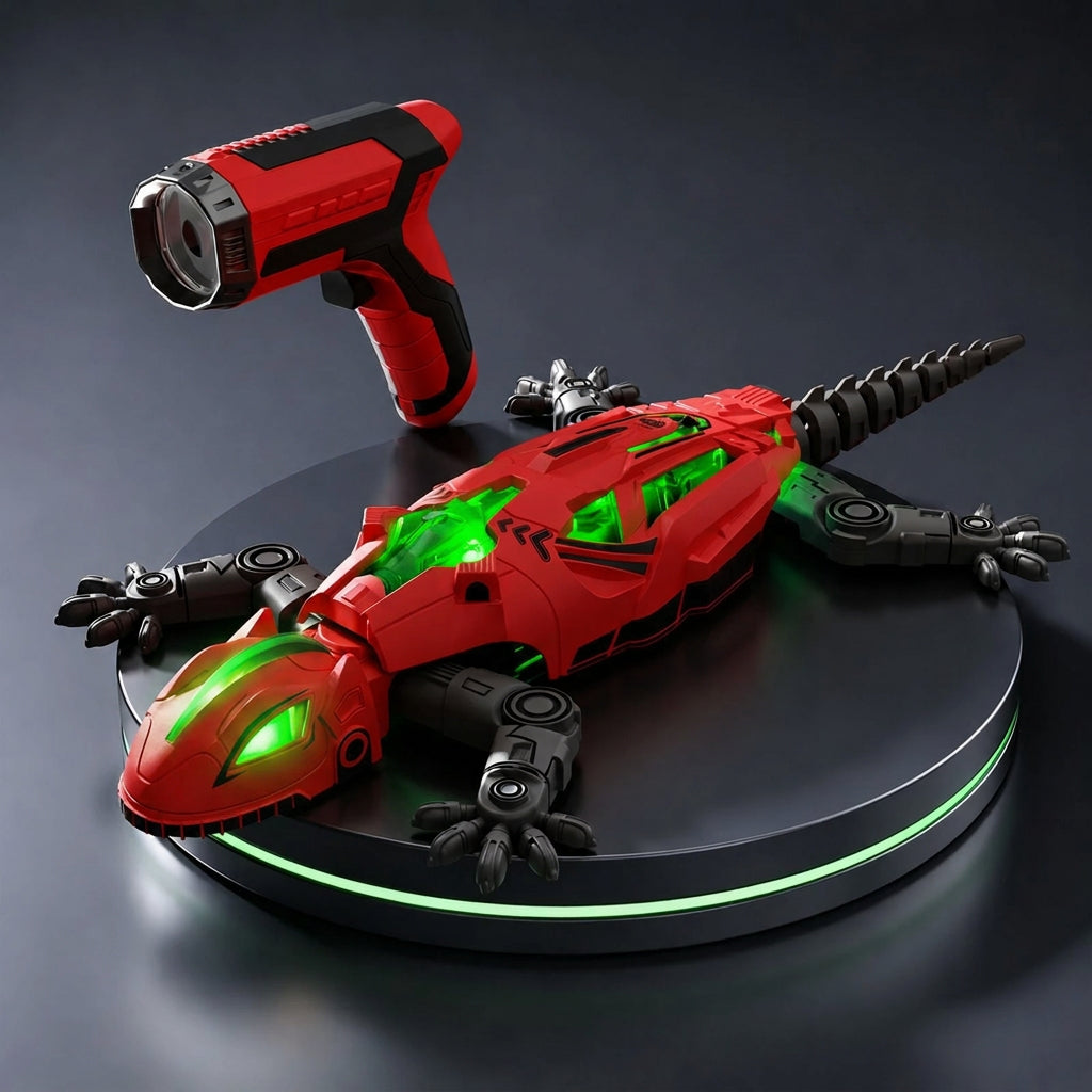 Remote Control Wall-Climbing Gecko Toy with LED Lights