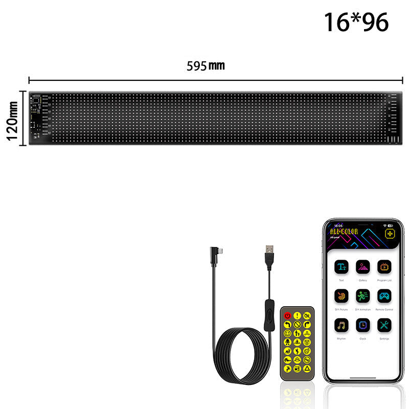LED Flexible Car Advertising Screen with USB and Bluetooth