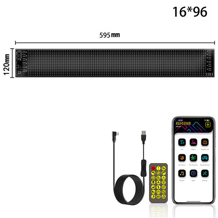 LED Flexible Car Advertising Screen with USB and Bluetooth