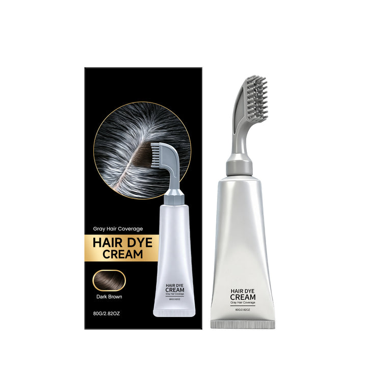 Ammonia-Free Hair Dye Comb for Gray Root Coverage, Black