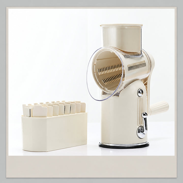 Rotary Cheese Grater 5 Blades,Kitchen Mandoline Vegetable Slicer