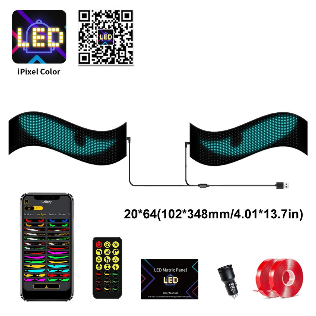 LED Flexible Car Advertising Screen with USB and Bluetooth