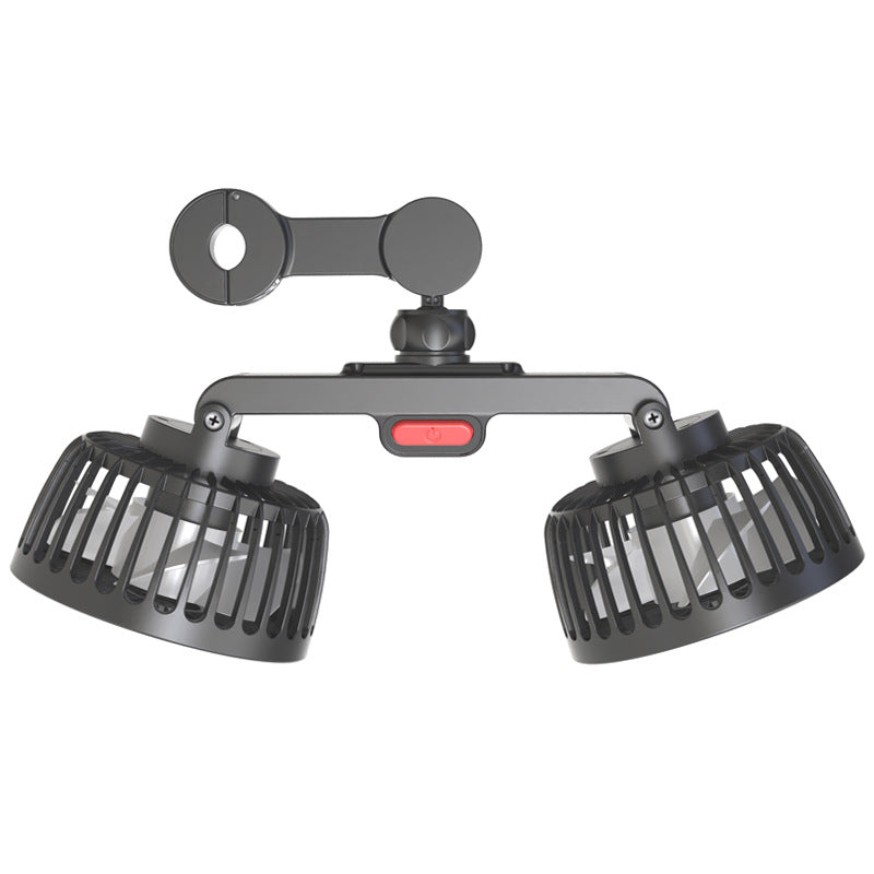 Dual Head Mini USB Car Fan