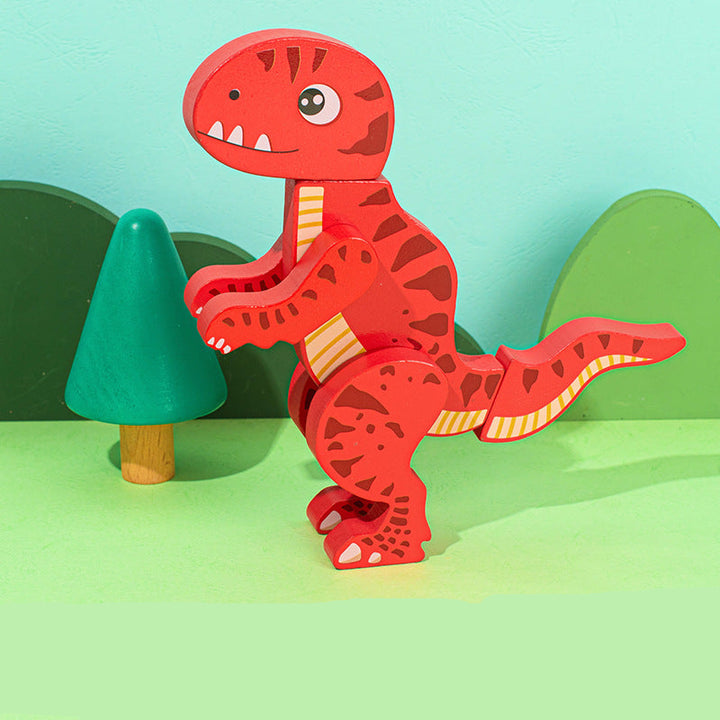 Magnetic Wooden Dinosaur Building Toys