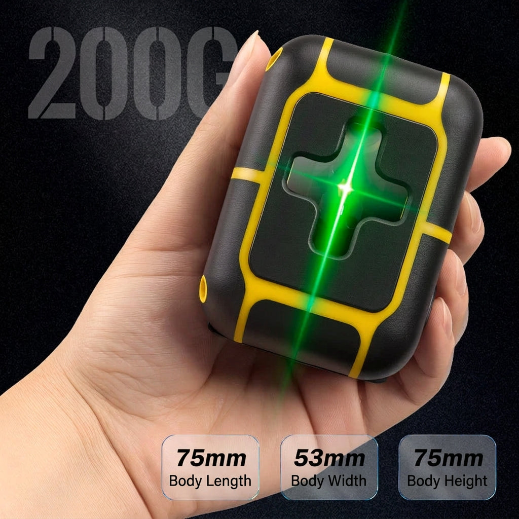 Compact Dual-Line Green Laser Level with Auto Leveling