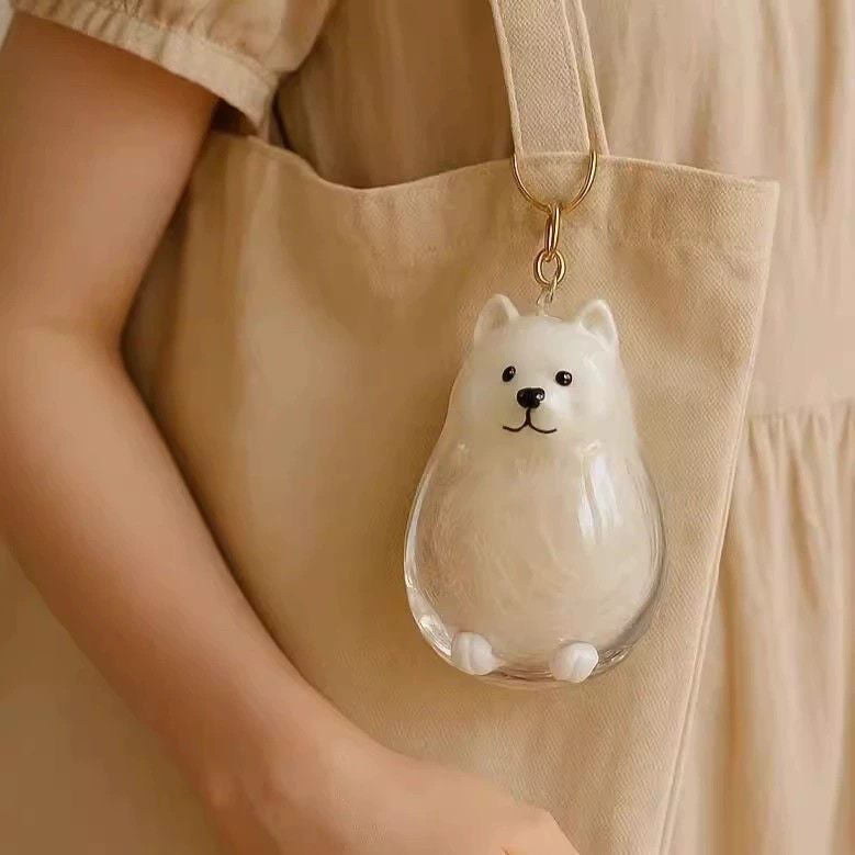 Memorial Fur Pendant in Dog Shape