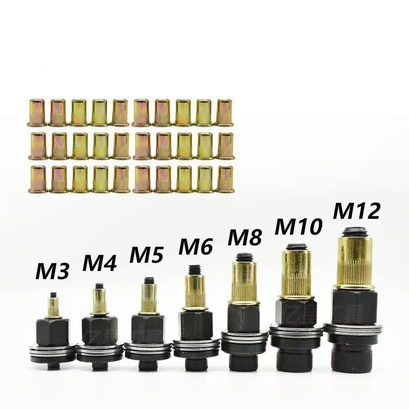 M3-M12 Rivet Nut Tool Kit, Easy Handheld Fastener Tool