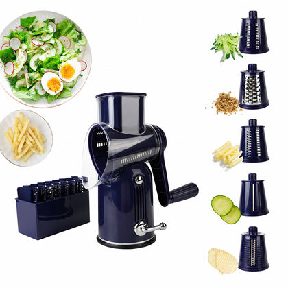 Rotary Cheese Grater 5 Blades,Kitchen Mandoline Vegetable Slicer