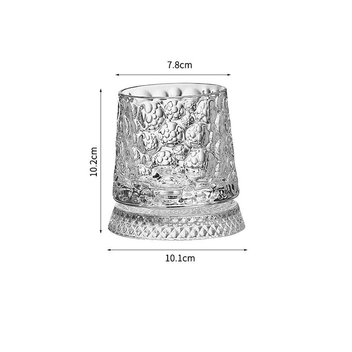 Crystal Spinning Whiskey Glass and Base