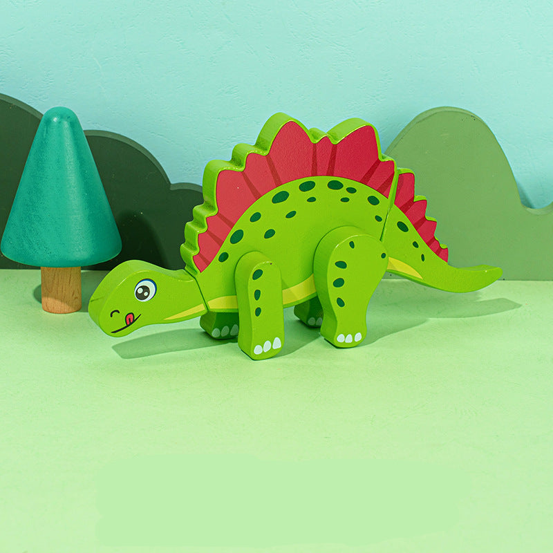 Magnetic Wooden Dinosaur Building Toys