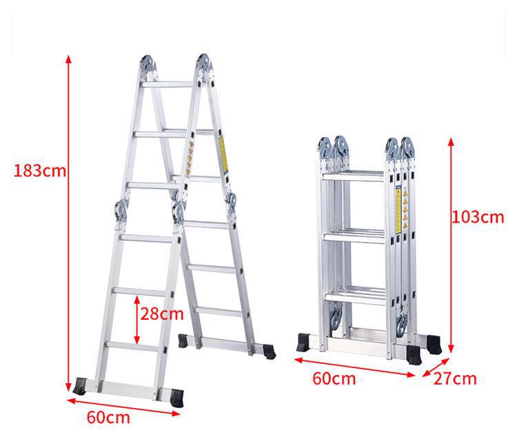 Multifunctional Aluminum Alloy Folding Telescopic Ladder