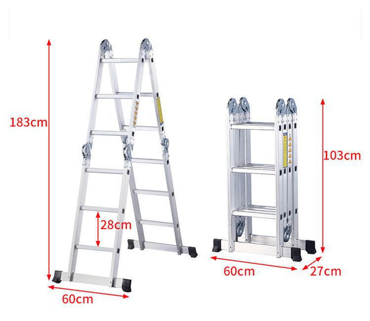 Multifunctional Aluminum Alloy Folding Telescopic Ladder