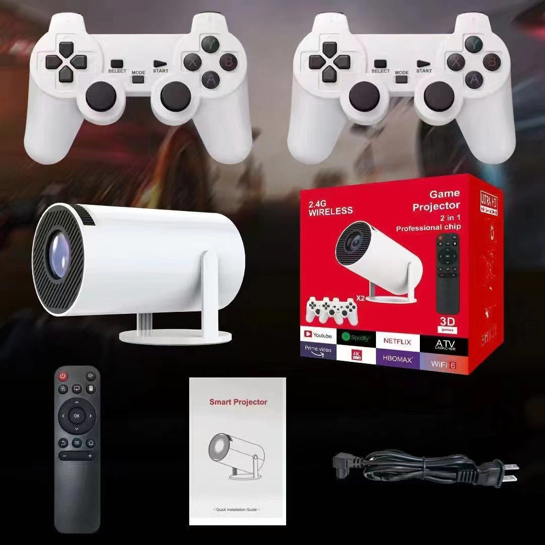 Portable 4K Smart Gaming Projector with Handle