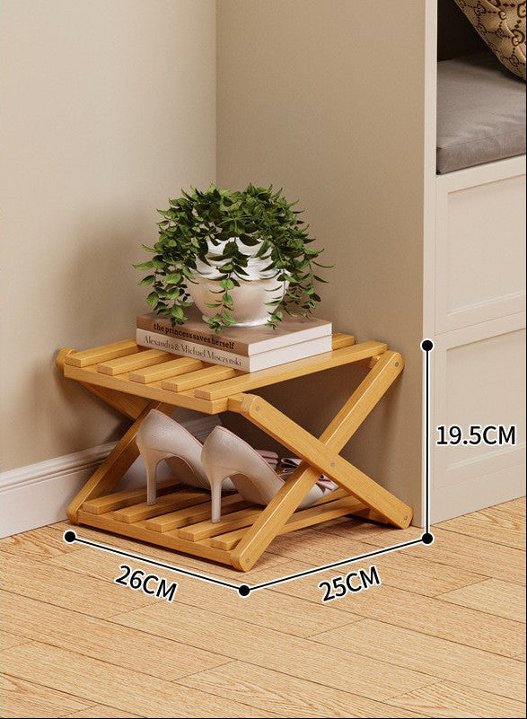 Bamboo Folding Shoe Rack