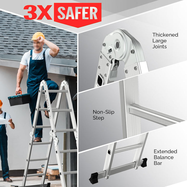 Multifunctional Aluminum Alloy Folding Telescopic Ladder