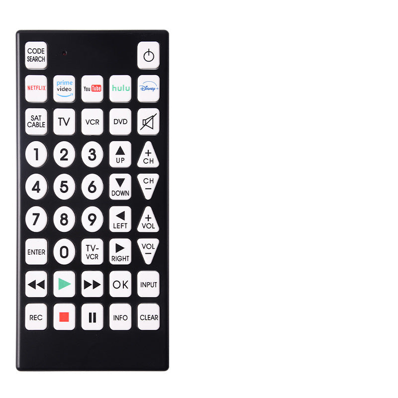Universal LCD TV Remote Control with Large Buttons