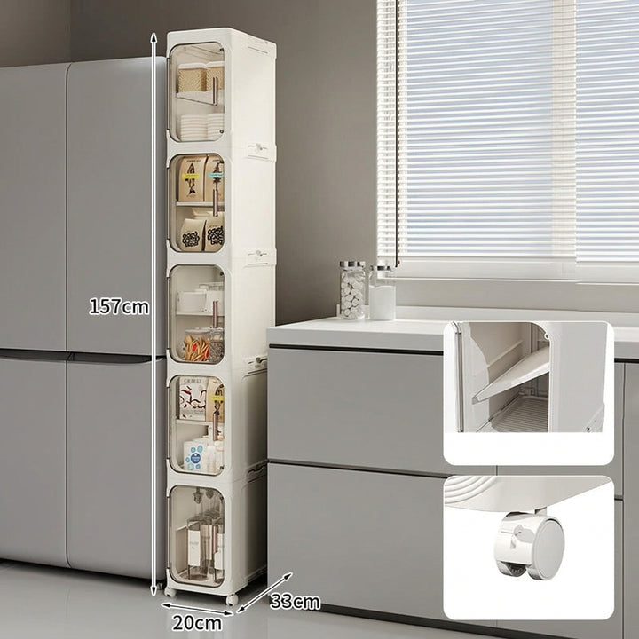 Slim Organizer with Magnetic Doors & Wheels