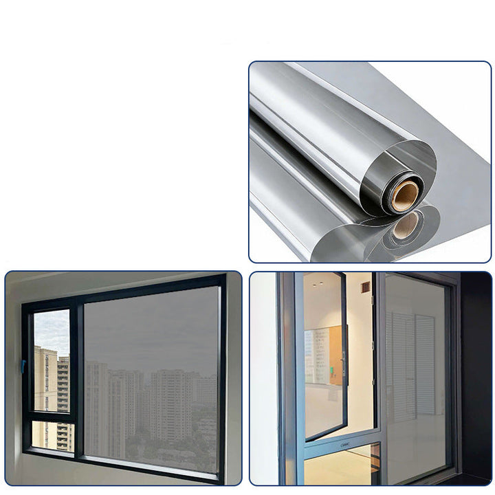 Removable Static Cling Privacy Window Film, UV Blocking Mirror Tint