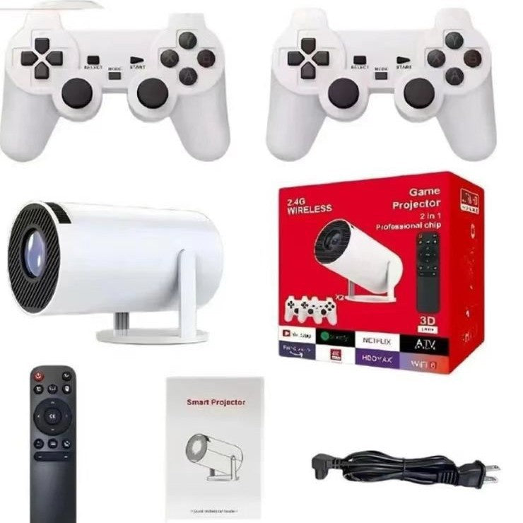 Portable 4K Smart Gaming Projector with Handle